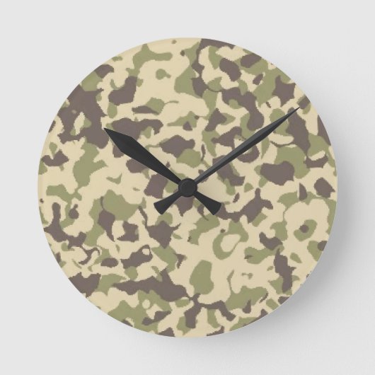 Camouflage Runde Wanduhr (Vorderseite)
