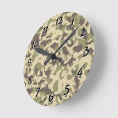 Camouflage Runde Wanduhr (Winkel)