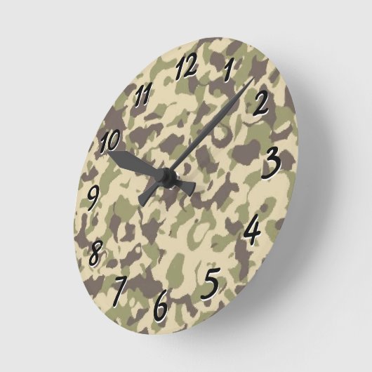 Camouflage Runde Wanduhr (Winkel)