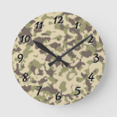 Camouflage Runde Wanduhr (Vorderseite)
