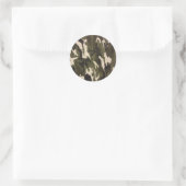 Camouflage Runder Aufkleber (Tasche)