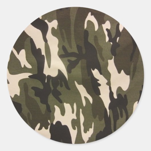 Camouflage Runder Aufkleber (Vorderseite)
