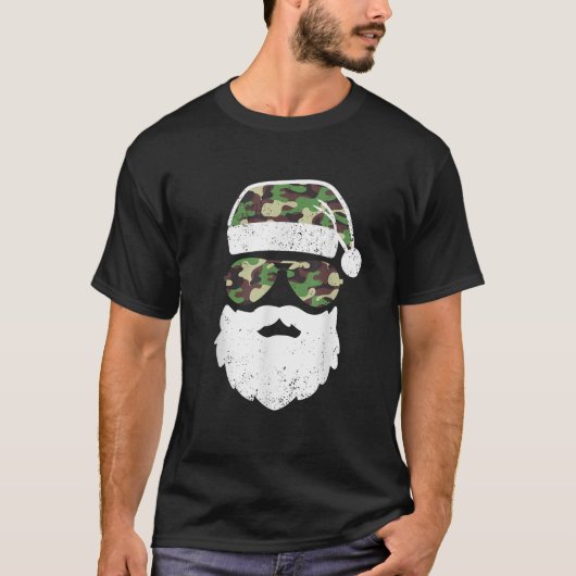 Camouflage Santa Claus Sonnenbrille Kinder Camoufl T-Shirt (Vorderseite)