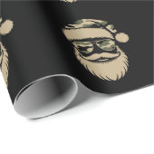 Camouflage Santa Claus Sonnenbrille Xmas Camouflag Geschenkpapier (Rolleneckpunkt)