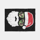 Camouflage Santa Claus Sungles Camouflage Weihnach Fleecedecke (Vorderseite (Horizontal))