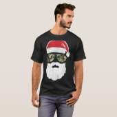 Camouflage Santa Claus Sungles Camouflage Weihnach T-Shirt (Vorne ganz)