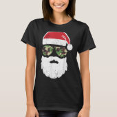 Camouflage Santa Claus Sungles Camouflage Weihnach T-Shirt (Vorderseite)