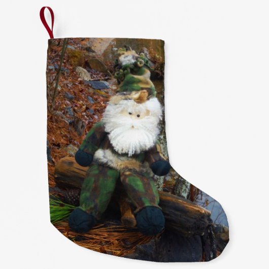 Camouflage Santa Kleiner Weihnachtsstrumpf (Vorderseite)