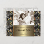 Camouflage Save the Date Postkarte (Vorne/Hinten)