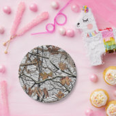 Camouflage-Schneepult 2 Pappteller (Party)