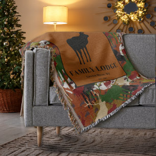 Camouflage Schwarz Braun Grün Personalisiert Decke