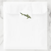 Camouflage Shark Silhouette Runder Aufkleber (Tasche)