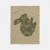 Camouflage Silhouette Bunny Fleece Blanket (Vorderseite)