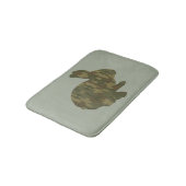 Camouflage Silhouette Bunny Rabbit Bath Mat Badematte (Schrägansicht)