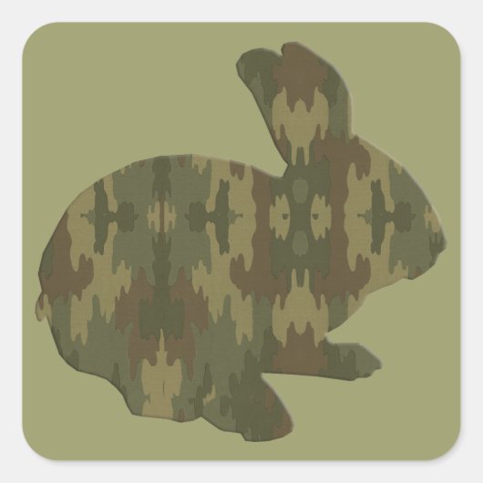 Camouflage Silhouette Ostergeblasene Sticker (Vorderseite)