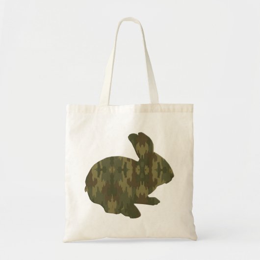 Camouflage Silhouette Ostern Bunny Toag Tragetasche (Vorne)