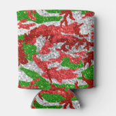 Camouflage Silver Xmas Muster Dosenkühler (Rückseite)