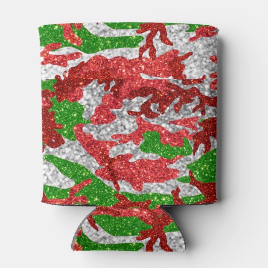 Camouflage Silver Xmas Muster Dosenkühler (Rückseite)