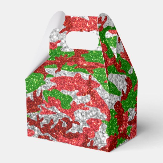 Camouflage Silver Xmas Muster Geschenkschachtel (Rückseite)