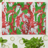 Camouflage Silver Xmas Muster Geschirrtuch (Gefaltet)