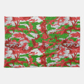 Camouflage Silver Xmas Muster Geschirrtuch (Horizontal)