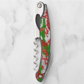 Camouflage Silver Xmas Muster Kellnermesser (Vorderseite)