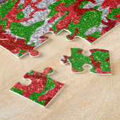 Camouflage Silver Xmas Muster Puzzle (Seite)