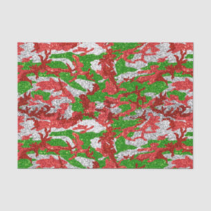 Camouflage Silver Xmas Muster Seidenpapier