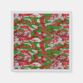 Camouflage Silver Xmas Muster Serviette (Vorderseite)