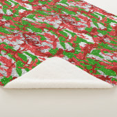 Camouflage Silver Xmas Muster Sherpadecke (3/4)