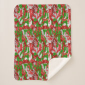 Camouflage Silver Xmas Muster Sherpadecke (Vorderseite)