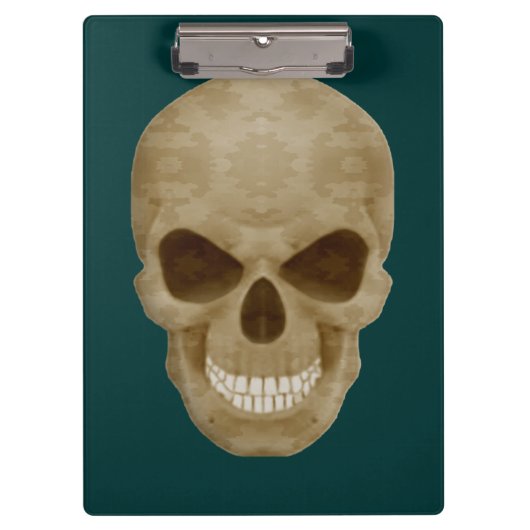 Camouflage Skull Clipboard Klemmbrett (Vorderseite)
