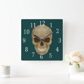 Camouflage Skull Clock Quadratische Wanduhr (Zuhause)