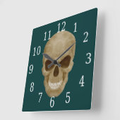 Camouflage Skull Clock Quadratische Wanduhr (Winkel)