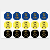 Camouflage Skull Etiketten (Blatt)