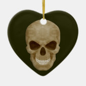 Camouflage Skull Heart Ornament (Vorne)