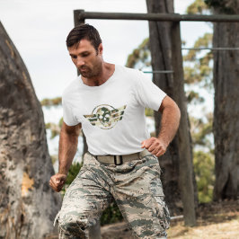 Camouflage Skull | Military Pride Veteran  T-Shirt