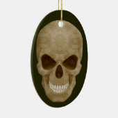 Camouflage Skull Oval Ornament (Rechts)