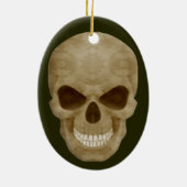 Camouflage Skull Oval Ornament (Hinten)