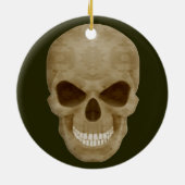 Camouflage Skull Round Ornament (Hinten)