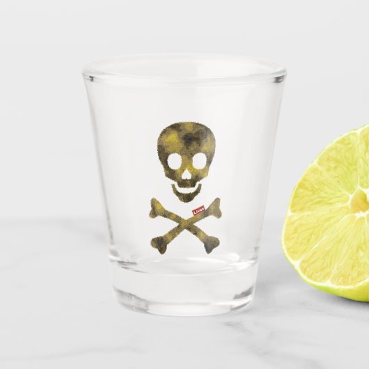 Camouflage Skull Schnapsglas (Vorderseite)