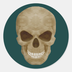 Camouflage Skull Stickers
