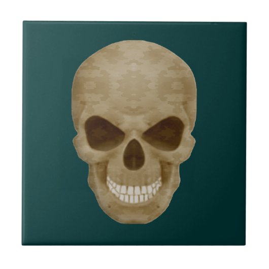 Camouflage Skull Tile Fliese (Vorderseite)