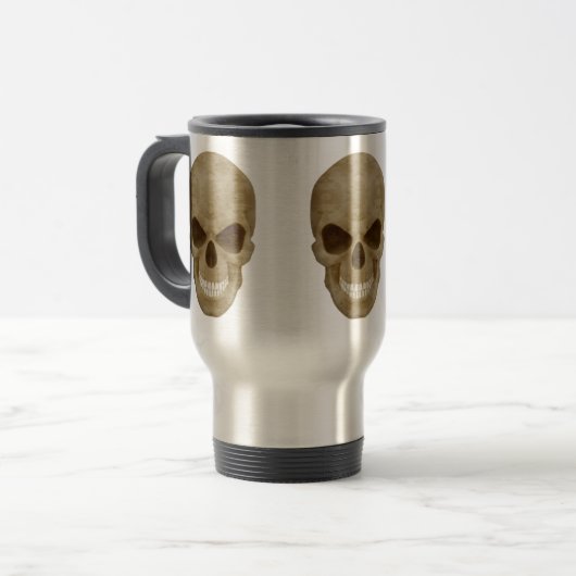 Camouflage Skull Travel Mug Reisebecher (Vorderseite Links)