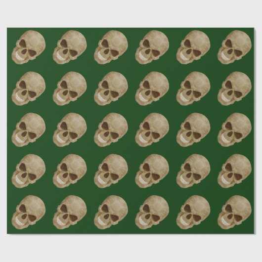 Camouflage Skull Wrapping Paper Geschenkpapier (Flach)