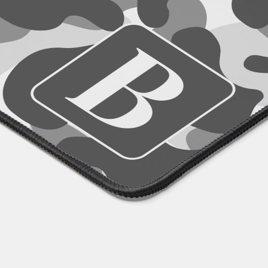 Camouflage Snow Personalisiert Monogram Camouflage Schreibtischunterlage (Ecke)