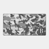 Camouflage Snow Personalisiert Monogram Camouflage Schreibtischunterlage (Vorderseite)