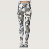 Camouflage Snow Wüste Gemustert | LEGGINGS (Vorderseite)