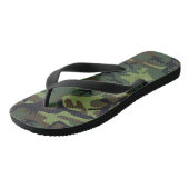Camouflage Sommer Grünbraune Sandalen Flip Flops  (Schrägansicht)