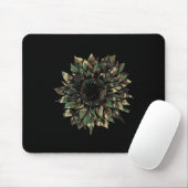 Camouflage Sonnenblumen Jagd Hippie Abenteuer Natu Mousepad (Mit Mouse)